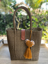 Load image into Gallery viewer, Tall Copper Bag - Camel Leather Closure
