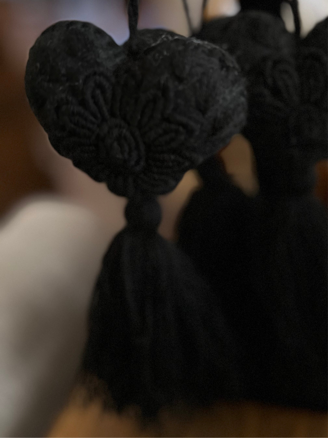 Heart Tassel / Black