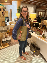 Load image into Gallery viewer, New Tall Olive Bag - Camel  Leather Closure
