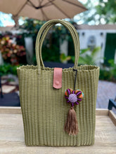 Load image into Gallery viewer, New Tall Olive Bag - Camel  Leather Closure
