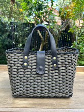 Load image into Gallery viewer, New Mini Black Triple Weave Bag - Leather Handles and Closure. Coming back soon!
