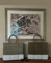 Load image into Gallery viewer, Large Champagne-White Base Beach Bag
