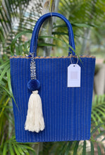 Load image into Gallery viewer, Tall Royal Blue and Gold Accent Tote Bag
